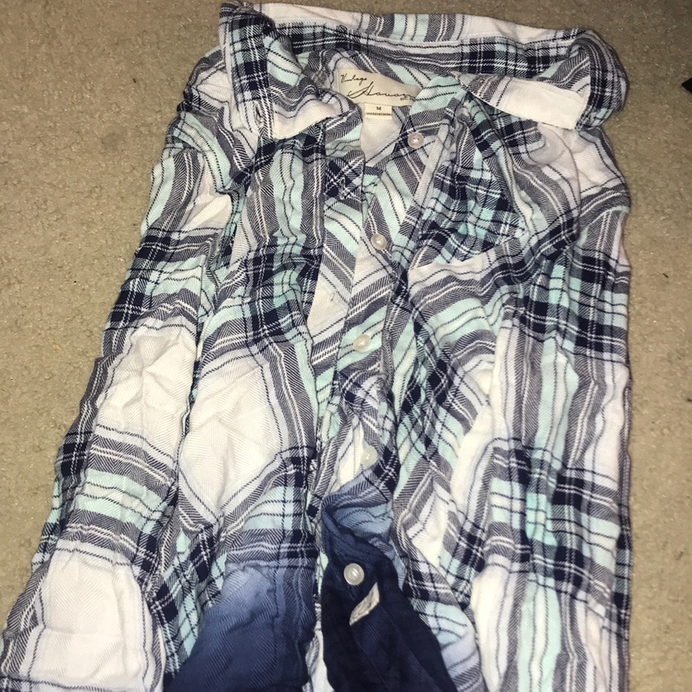 Vintage Havana Blue Ombré Flannel